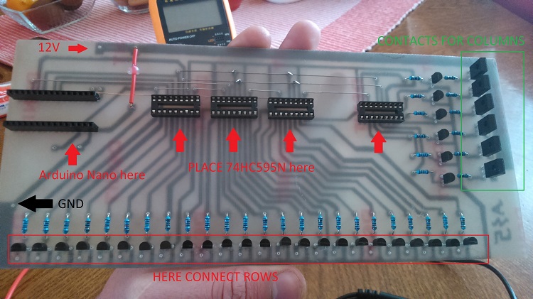 RGB LED矩阵PCB组件