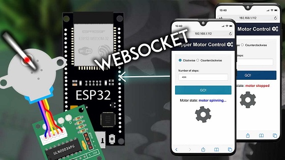 ESP32 网络服务器使用 WebSocket 控制步进电机