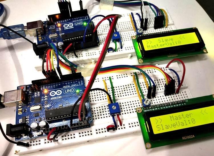 Description:Arduino I2C Tutorial:Communication between two Arduino Boards