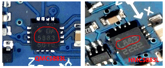 Description:Difference between HMC5883L and QMC5883 Magneto Sensor
