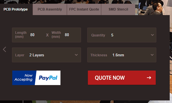 Description:Enter PCB dimensions on PCBgogo Website
